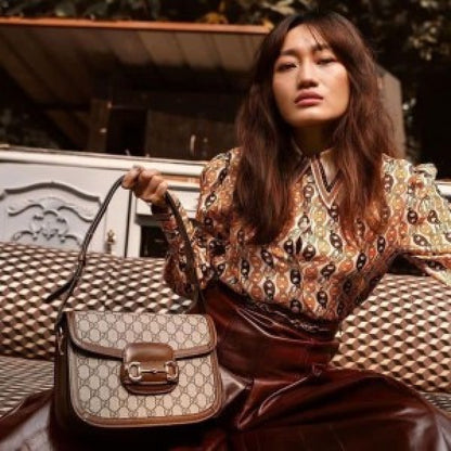 Leather Plain Gucci Horsebit Bag With Og Box