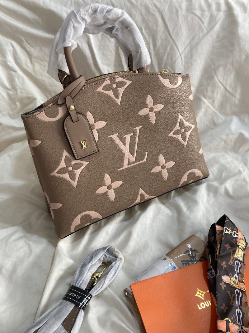 Louis Vuitton Palais Petit Bicolor Monogram Empreinte Leather Cream With Dust Bag