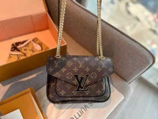 Louis_Vuitton_LV PASSY MonogramPremium Quality Shoulder Bag With OG Box &amp; Dust Bag (Brown)