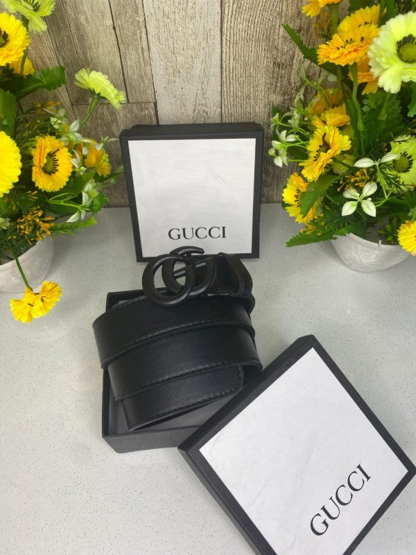 GUCCI GG FULL BLACK BELT WID OG BOX