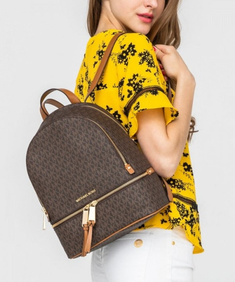 Michael Kors MK Rhea Backpack With Dust Bag Brown