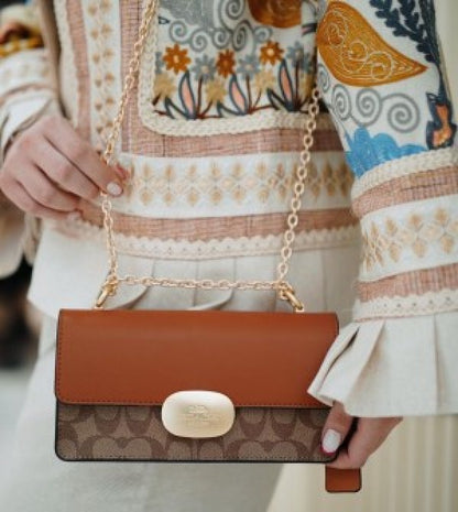 Coach Tan Eliza Sling With Original Box