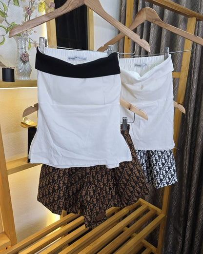 Dior Top &amp; Shorts Set White