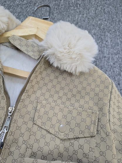 WOMEN FUR JACKET CREAM