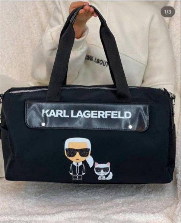 Karl lagerfeld duffle cum gym bag with dust bag