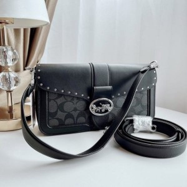 Coach Georgie Signature Shoulder Bag With OG Box &amp; DustBag