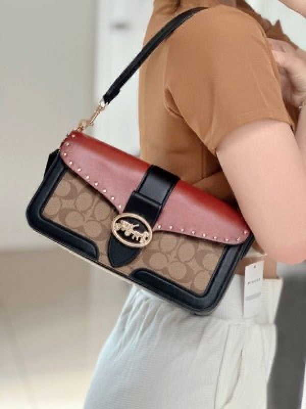 Coach Georgie Signature Shoulder Bag With OGBox &amp; DustBag