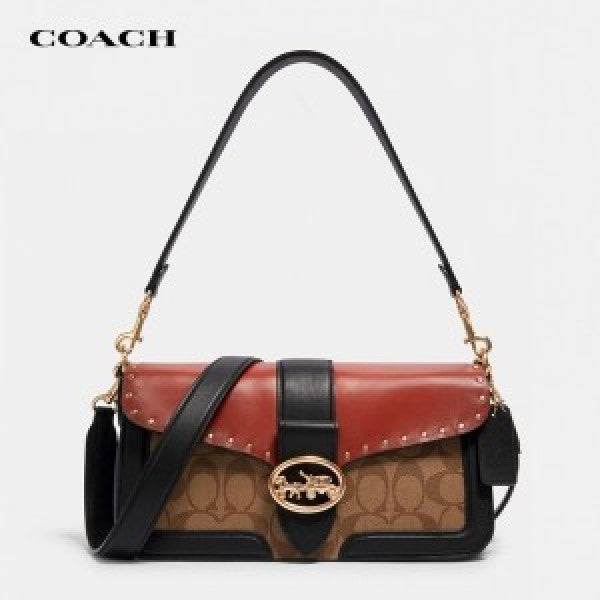 Coach Georgie Signature Shoulder Bag With OGBox &amp; DustBag