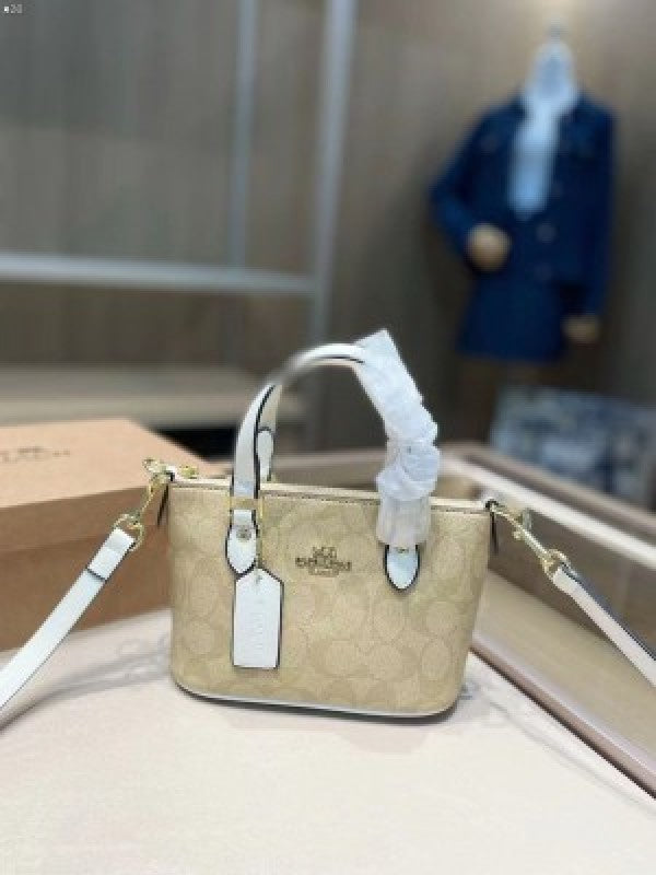 COACH MINI ROWAN COFFEE SATCHEL BAG (WITH BOX)