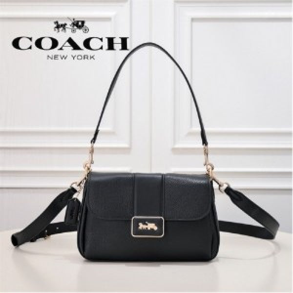 Coach baguette signature shoulder bag with box