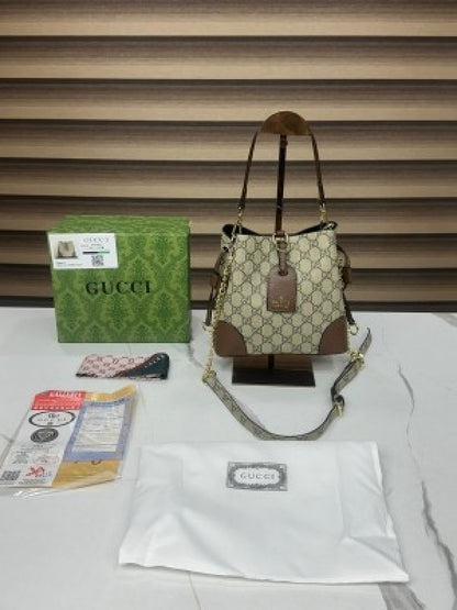 Gucci Ophidia GG BucketBag With Box DustBag Sling Chain Belt Bill