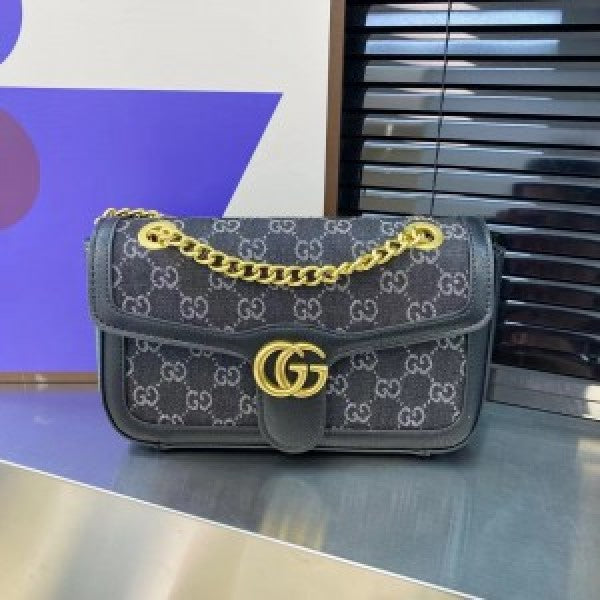 GUCCI GG MARMONT SHOULDER BAG WITH DUST BAG FOLDING BOX