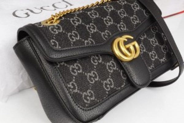 GUCCI GG MARMONT SHOULDER BAG WITH DUST BAG FOLDING BOX