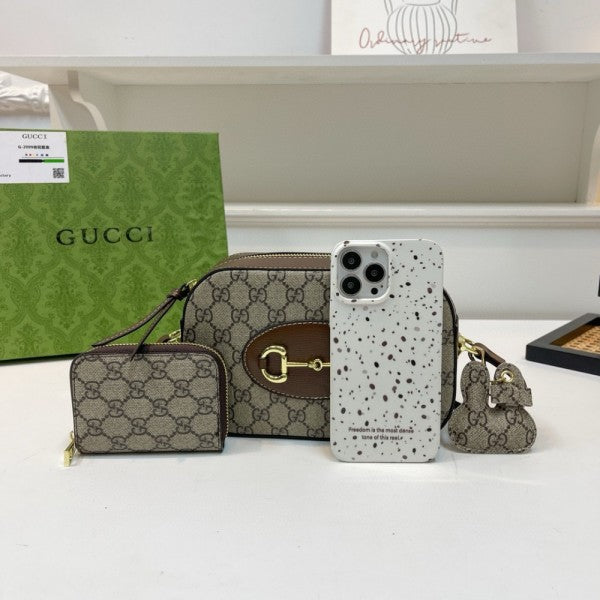 Gucci Crossbody Camera Bag Luxury Gift Set with box