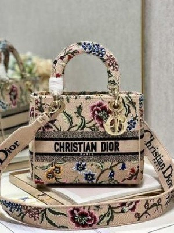 Christian Dior D-lite Embroidered Lady Multicolour With Box And DustBag