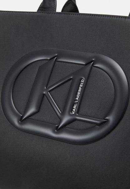 KARL LAGERFELD LEATHER STRUCTURED HANDHELDBAG