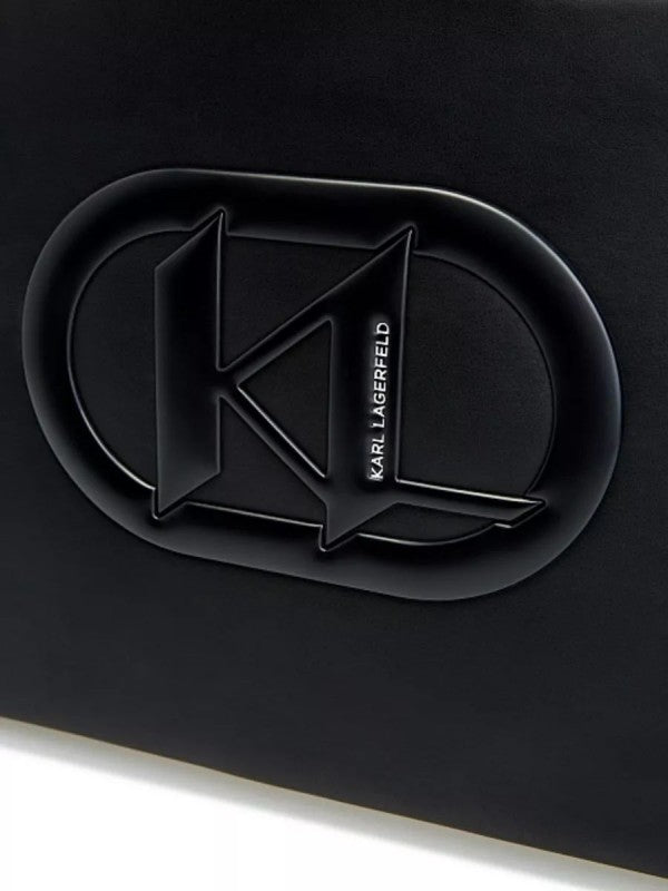 KARL LAGERFELD LEATHER STRUCTURED HANDHELDBAG