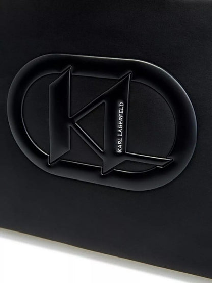 KARL LAGERFELD LEATHER STRUCTURED HANDHELDBAG