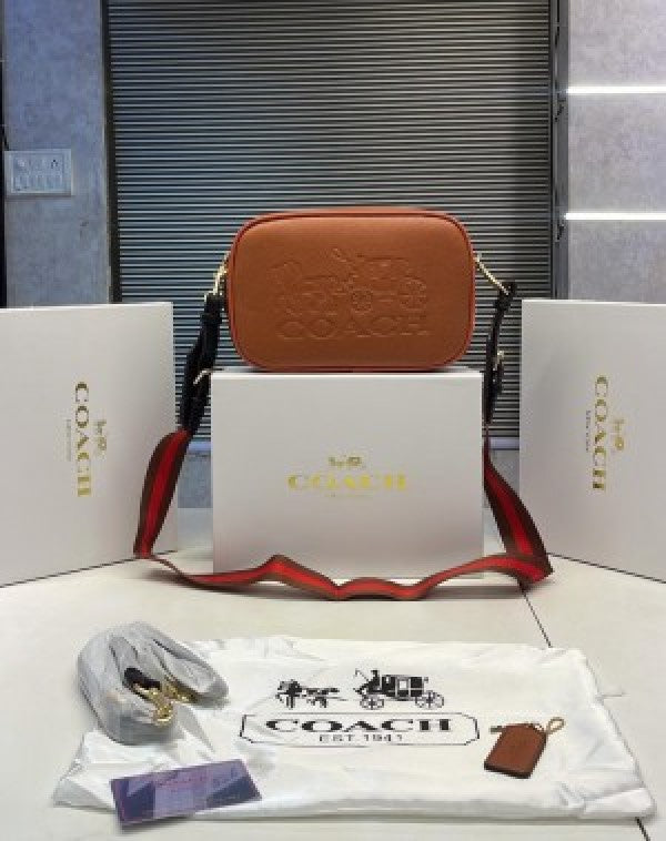 COACH CAMERA BAG WITH CANVAS STRAP WITHBOX