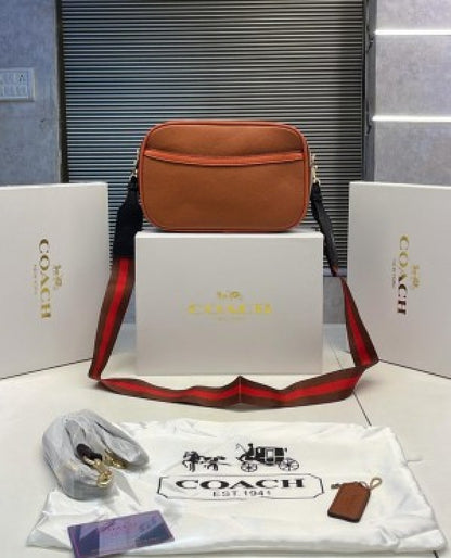 COACH CAMERA BAG WITH CANVAS STRAP WITHBOX