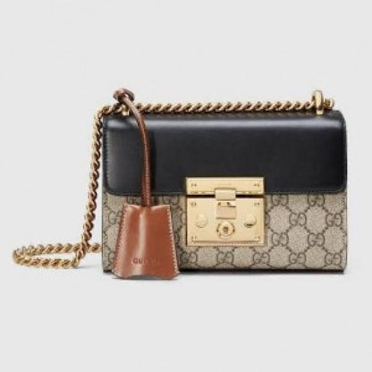 Gucci padlock shoulder bag with og box