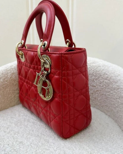 Christian DIOR LADY BAG WITH BRAND BOX RED