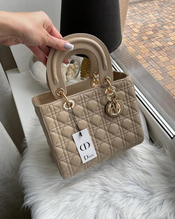 Christian DIOR LADY BAG WITH BRAND BOX gry