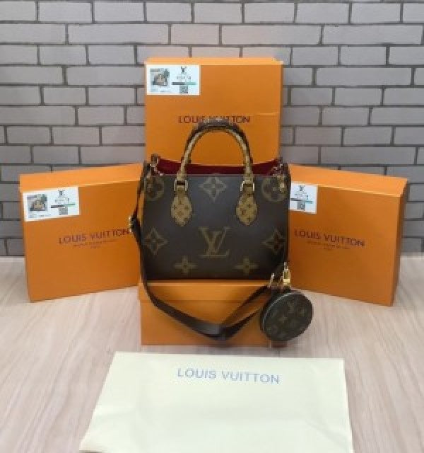 Louis Vuitton LV On The Go PM With OG Box &amp; Dust Bag Coin Pouch