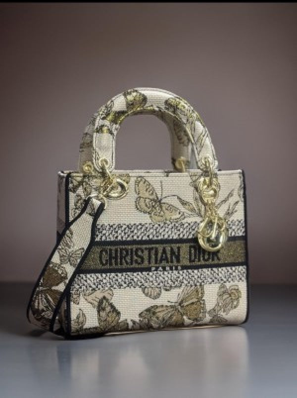 CHRISTIAN DIOR LADY BUTER FLY PRINT PREMIUM QUALITY WITH OG DOUBLE BOX &amp; DUST BAG