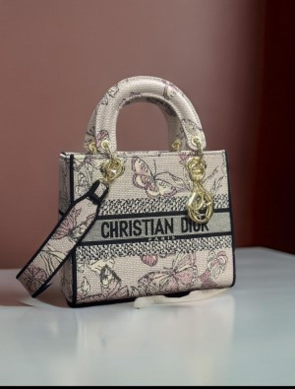 CHRISTIAN DIOR LADY BUTER FLY PRINT PREMIUM QUALITY WITH OG DOUBLE BOX &amp; DUST BAG