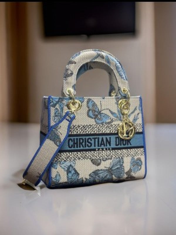 CHRISTIAN DIOR LADY BUTER FLY PRINT PREMIUM QUALITY WITH OG DOUBLE BOX &amp; DUST BAG