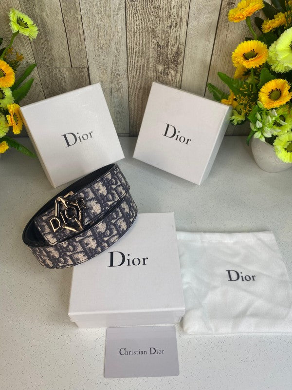 CD DIOR MENS BELT WID OG BOX CARD &amp; DUST BAG