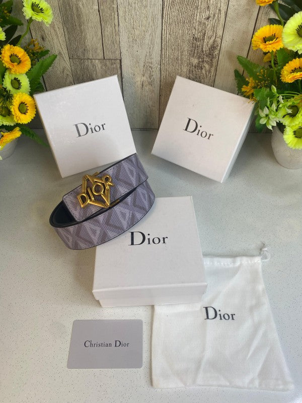 CD DIOR MENS BELT WID OG BOX CARD &amp; DUST BAG