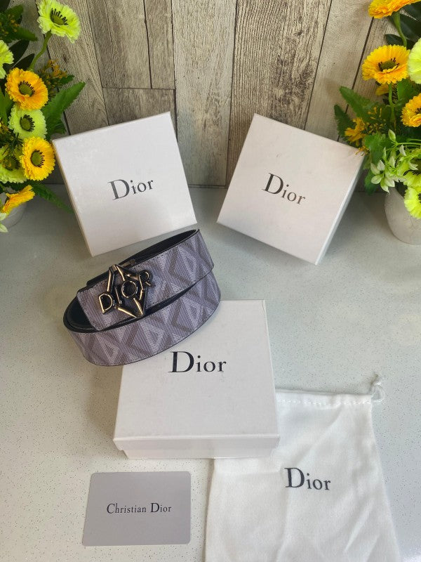 CD DIOR MENS BELT WID OG BOX CARD &amp; DUST BAG