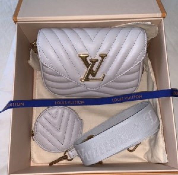 Louis Vuttion LV Multi Pochette Wave With Box &amp; Dust Bag Pouch Sling Belt Sling Chain