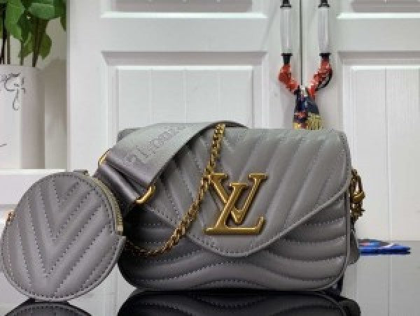 Louis Vuttion LV Multi Pochette Wave With Box &amp; Dust Bag Pouch Sling Belt Sling Chain