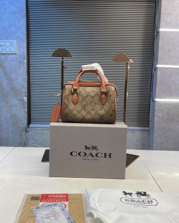 COACH MINI ROWAN COFFEE SATCHEL BAG (WITH BOX)