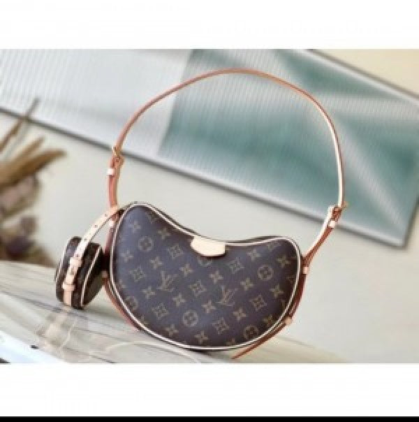 Louis Vuitton LV Croissant can praise pea old flower one shoulder crossbody bag Combo With box