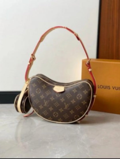 Louis Vuitton LV Croissant can praise pea old flower one shoulder crossbody bag Combo With box