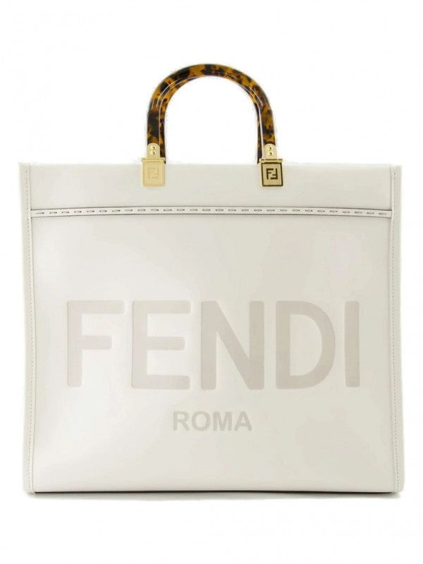 fendi roma plain ladies trendy leather handbag big size