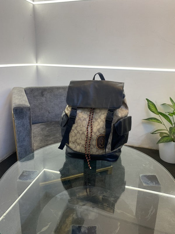 Coach Hudson Backpack In Blocked Signature Canvas