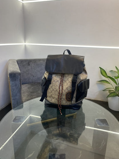 Coach Hudson Backpack In Blocked Signature Canvas