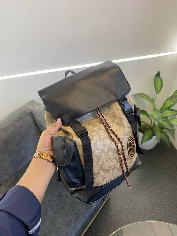 Coach Hudson Backpack In Blocked Signature Canvas