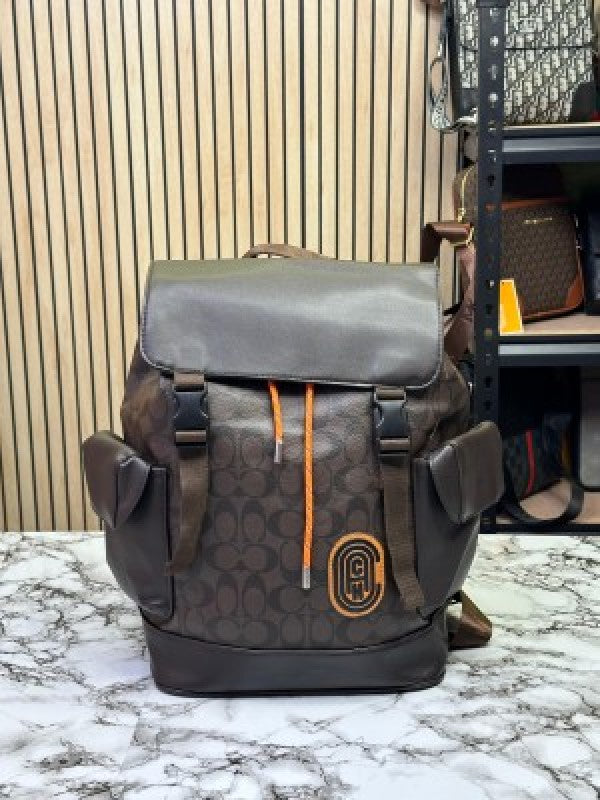 Coach Hudson Backpack In Blocked Signature Canvas