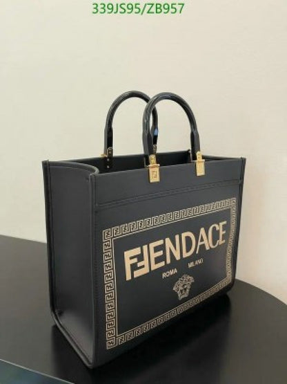 fendi roma plain ladies trendy leather handbag