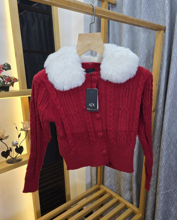 Women Furr Long Sleeves Sweater