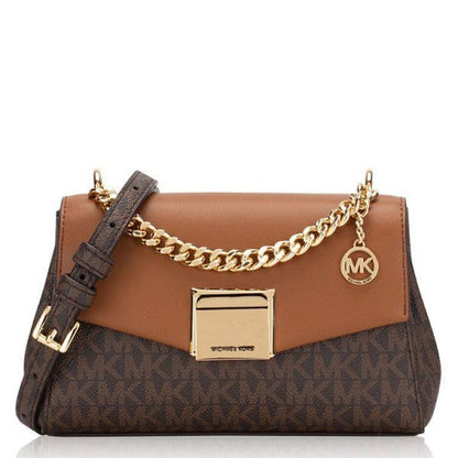 Michael Kors Lita Medium Two-Tone Logo Crossbody