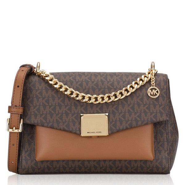 Michael Kors Lita Medium Two-Tone Logo Crossbody