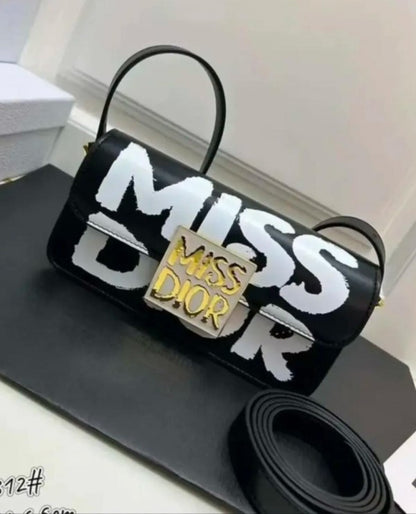 Dior miss dior flap shoulder bag with og box