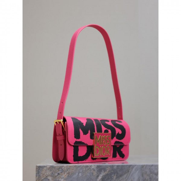 Dior miss dior flap shoulder bag with og box